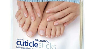 HandsDown 4 inch birchwood cuticle sticks for professional manicure and pedicure services