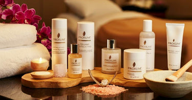 A selection of exfoliating skincare products ideal for spa facials