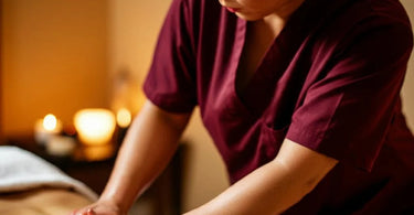 A massage therapist performing deep tissue massage to relieve chronic pain.