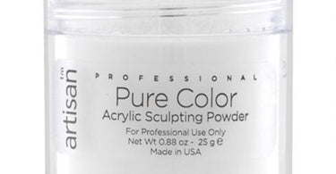 Artisan Brilliant White Acrylic Nail Powder container for professional salon use