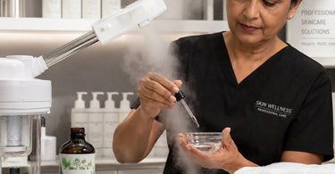 Eucalyptus oil and facial steamer for professional spa treatments