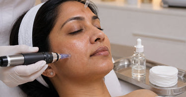 Benefits of Using a Hyaluronic Acid Serum During Microneedling on clean professional skin