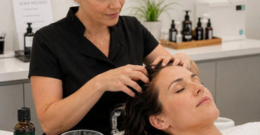 Peppermint oil scalp massage treatment with professional products from Pure Spa Direct