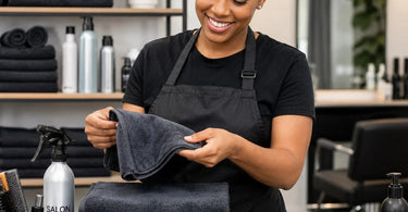 Microfiber towels for hair salons highlighting quick drying softness and durability