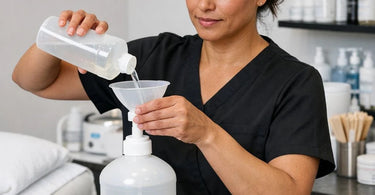 Best practices for refilling professional pump dispensers with bulk lotions and soaps at Pure Spa Direct
