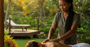 Solterra Teak Massage Table by TouchAmerica
