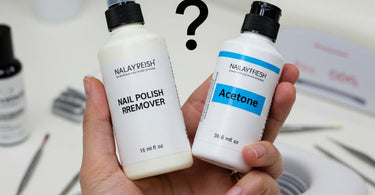 Nail polish remover and acetone bottles comparison for spa and salon use