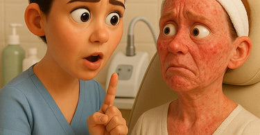 Professional microdermabrasion treatment being performed in a spa setting