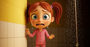 Woman holding waxing supplies with clean, smooth skin after a shower