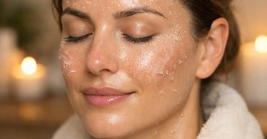 Close-up visual guide showing the stages of skin flaking and renewal after a professional chemical peel treatment