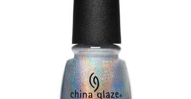 China Glaze Ma-Holo At Me holographic nail polish bottle showing prismatic reflection