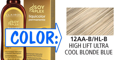 Clairol Professional 12AA-B High Lift Ultra Cool Blonde Blue Permanent Liquid Hair Color bottle