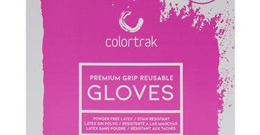 Colortrak Premium Grip Reusable Powder Free Latex Gloves - Professional Salon Protection