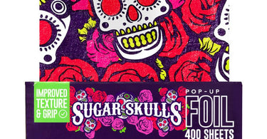 Colortrak Sugar Skull Pop-Up Foil package showing vibrant sugar skull designs for nail art
