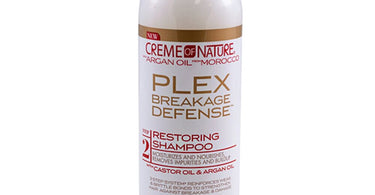 Creme of Nature Plex Restoring Shampoo 12 oz bottle on white background for professional salon use