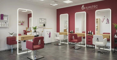 Customizable salon furniture matching a brand's aesthetic
