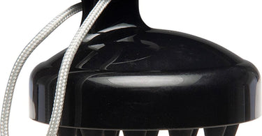 Diane Scalp Massage Shampoo Brush featured on a marble background with soft bubbles, highlighting its silicone bristles and ergonomic design for professional salon use.