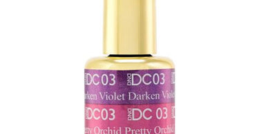 DND DC Mood Soak-Off Gel Polish in 03 Darken Violet - rich purple shade for professional nail salons