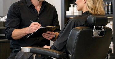 Heavy Duty Hydraulic Styling Chair displayed in a modern salon setting at Pure Spa Direct