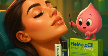 RefectoCil Ultra Lash Lift Kit transforming lashes from natural to dramatically curled