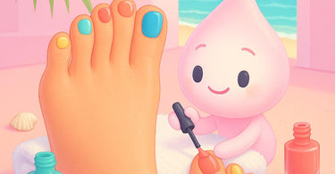 Vibrant summer nail polish colors for pedicures, featuring beachy blues and sunset corals