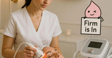 RF facial machine in use for skin tightening and rejuvenation