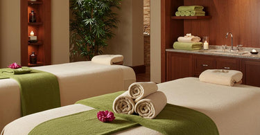 Luxurious Turkish Towels displayed in a spa setting