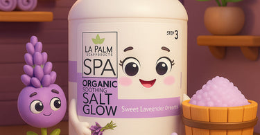 La Palm Organic Soothing Salt Glow - Lavender Dream Salt Scrub for Spa Treatments