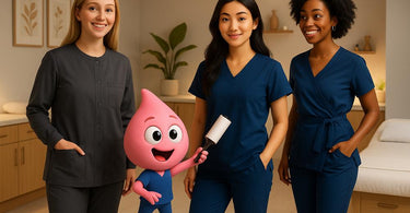 Stylish esthetician in professional spa uniform performing facial treatment