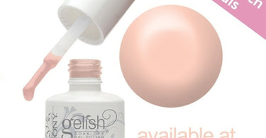 Gelish Color Coat Tassles 0.5oz Peach Creme Soak Off Gel Nail Polish by Nail Harmony displayed on nails