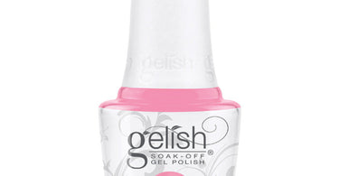 Gelish Soak-Off Gel Polish in Bed Of Petals, a bright pink creme shade from the Pure Beauty Collection, 0.5 oz bottle for professional salon use