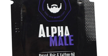 GIBS Alpha Male Beard, Hair & Tattoo Oil sample size for professional barber and salon grooming services