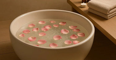 Professional pedicure bowls of various sizes displayed in a spa setting