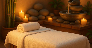 Professional massage bed in spa setting showing durability and comfort features