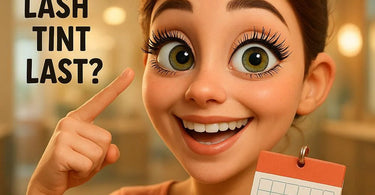 Close-up of beautifully tinted eyelashes for a dramatic, natural look
