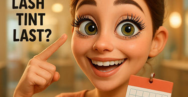 Close-up of beautifully tinted eyelashes for a dramatic, natural look