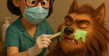 Close-up of esthetician waxing facial hair with ideal length for smooth removal