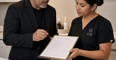 A comprehensive service timing sheet template for new spa and salon staff, featuring columns for service duration, room assignment, and product preparation.