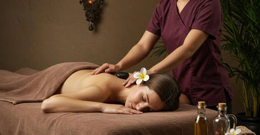 Spa professional creating a signature treatment with luxurious products