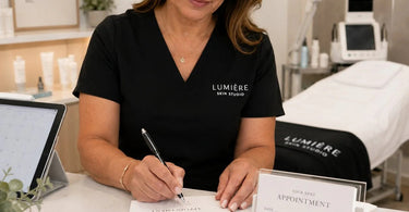 A stunning display of modern, chic appointment cards from Pure Spa Direct, featuring elegant design and a warm, inviting aesthetic perfect for any salon or spa.