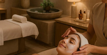 Luxury spa treatment with gold accents making client feel pampered and rich