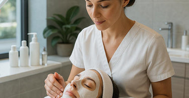 Professional esthetician performing a customized facial treatment in a spa setting