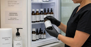 Proper storage techniques for professional grade chemical peels in a salon setting