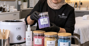 How to store hard wax beads without creating a mess in a professional salon setting with airtight containers and organized storage