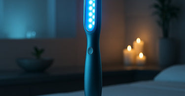Professional blue light therapy wand for acne treatment and skin rejuvenation in spas and salons