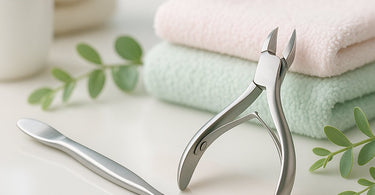 Professional cuticle pusher and nipper set for salon perfect nail prep