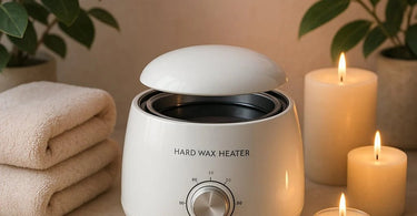 Professional hard wax heater with melted wax ready for use in a spa or salon