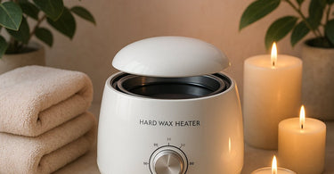 Professional hard wax heater with melted wax ready for use in a spa or salon