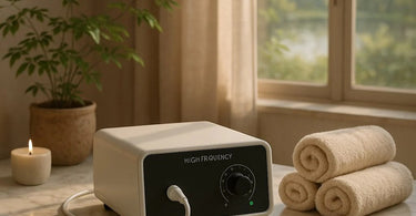 Professional high-frequency machine for spa and salon use with various glass electrodes