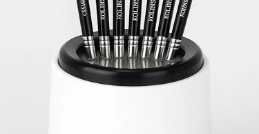 Professional nail brush sterilizer in a modern salon setting